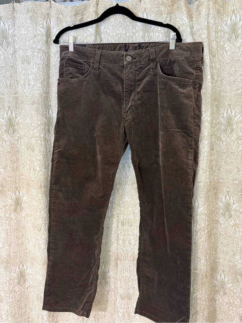 34 heritage Men's Brown velvet Pants - Classic Casual Fit 36/30
